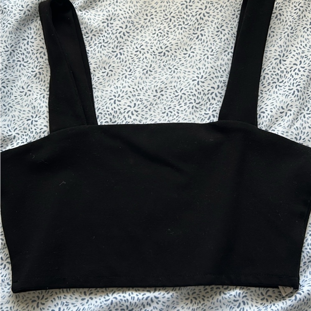 Black Zara crop top